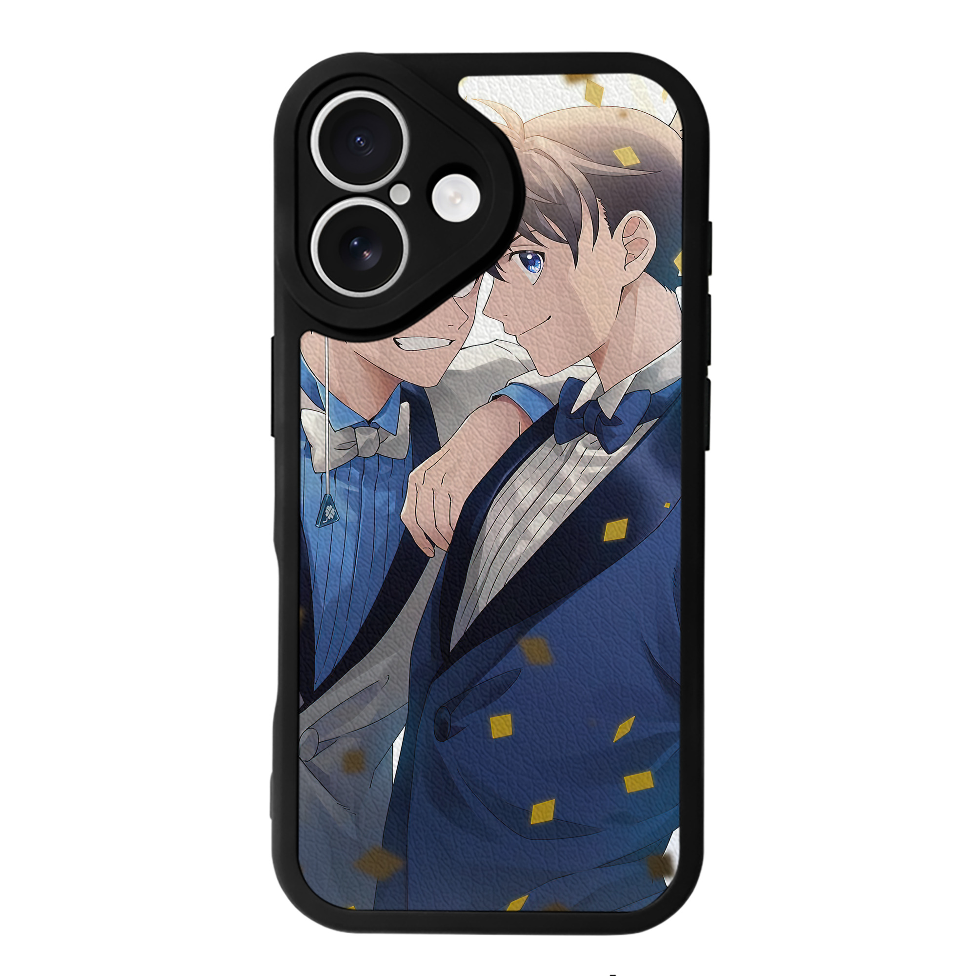 （画像用） 名探偵コナン Detective Conan 【iPhone 16シリーズ対応】シリコンスマホケース（レザー調） 材質：シリコン